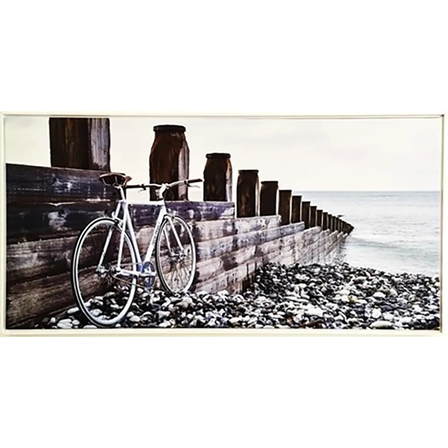 E-shop Bondecor Obraz, MDF rám, SHADOW More bicykel 51 x 102 cm