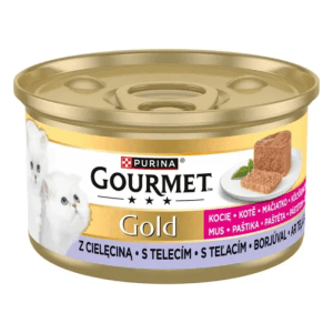 GOURMET Paštéta pre mačiatka Gold Kitten s teľacím mäsom, 85 g
