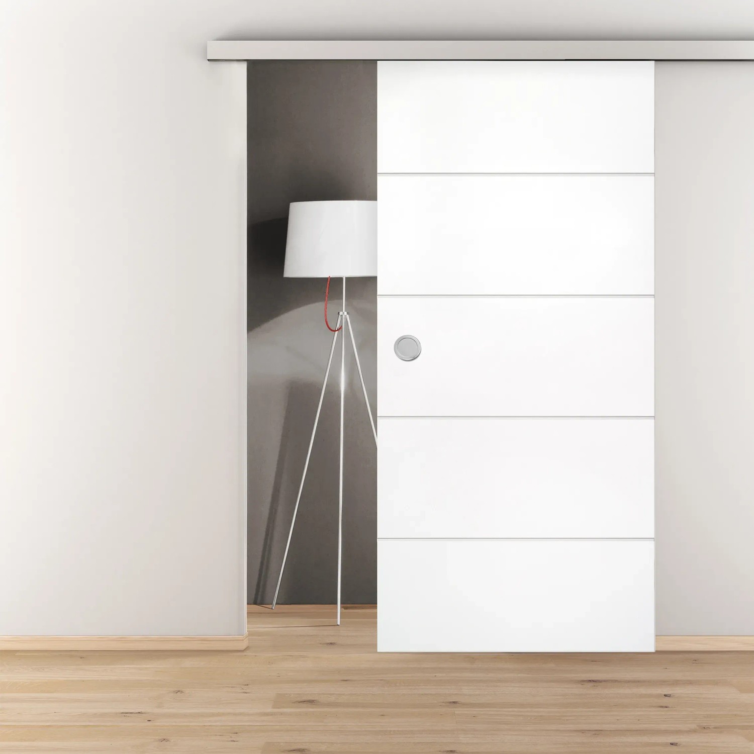 E-shop Novadoors Drevené posuvné dvere, biely lak, 4 riadky, 935 x 2058 x 39 mm