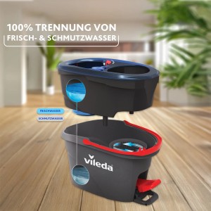 Čistiaca súprava Vileda H2PrO s vedrom a mopom pre hygienické čistenie podláh čerstvou vodou.
