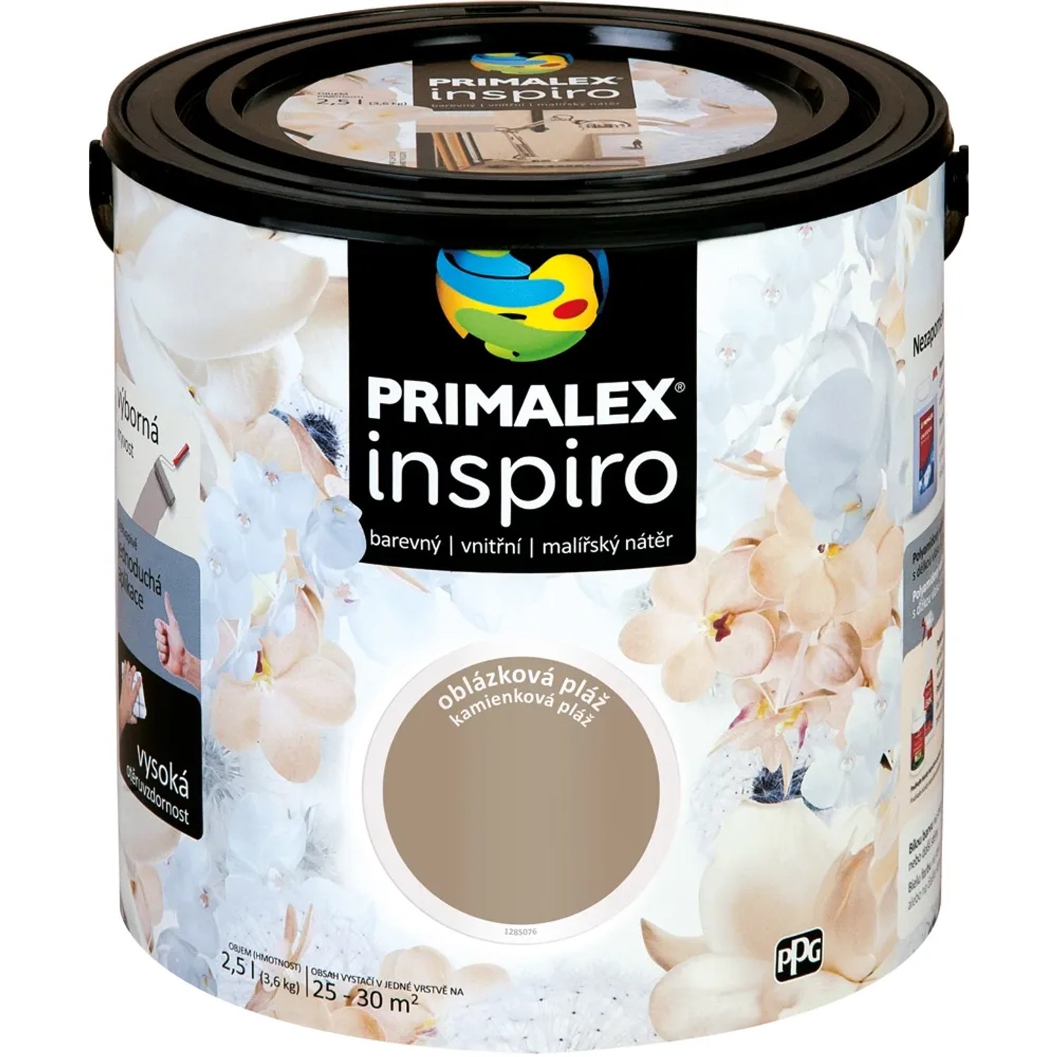 E-shop PRIMALEX Farebný vnútorný maliarsky náter Inspiro kamienková pláž 2,5 l