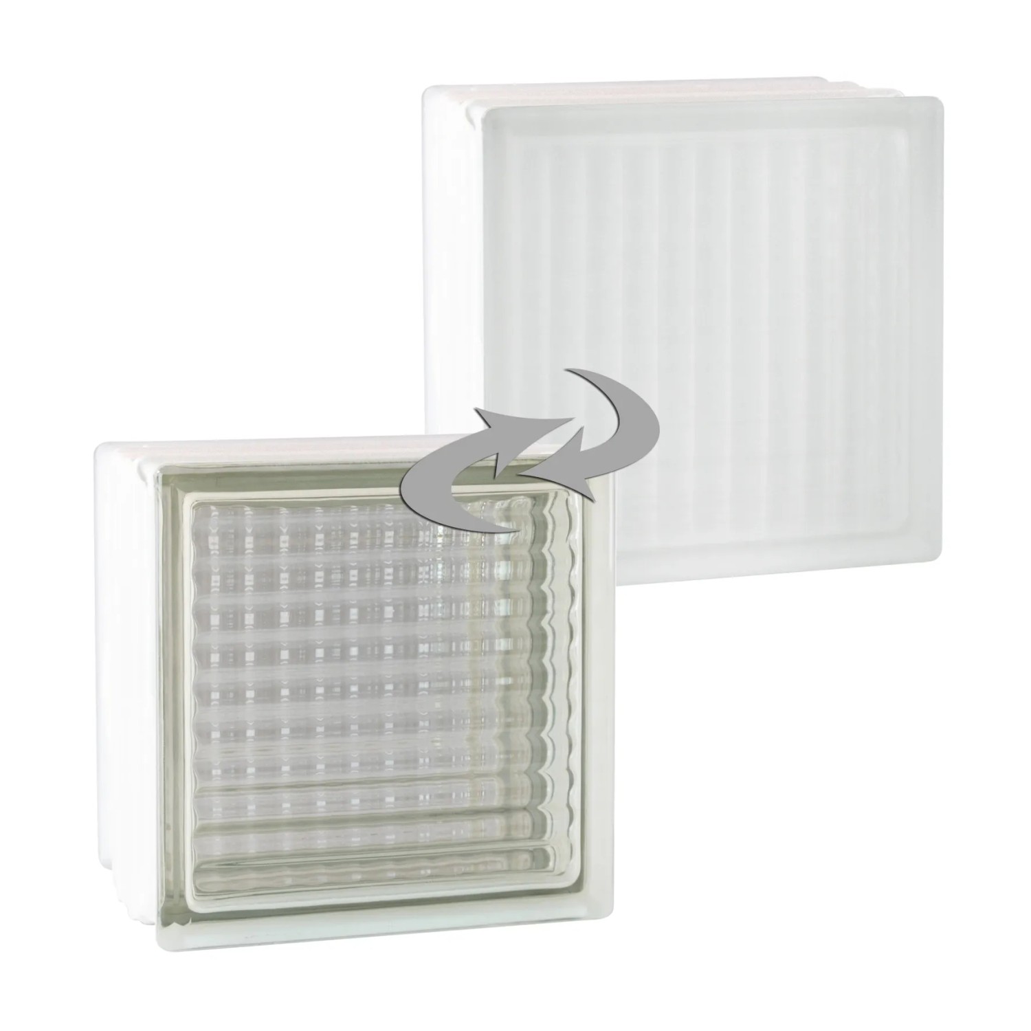 E-shop Fuchs Luxfera Therbo Bl. Plus Crossed lesk/mlč.sklo biela Ug 0,8 19 x 19 x13,5cm