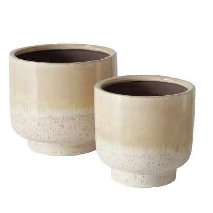 Boltze Home Kvetináč Karmina, krémová/béžová, 2 ks