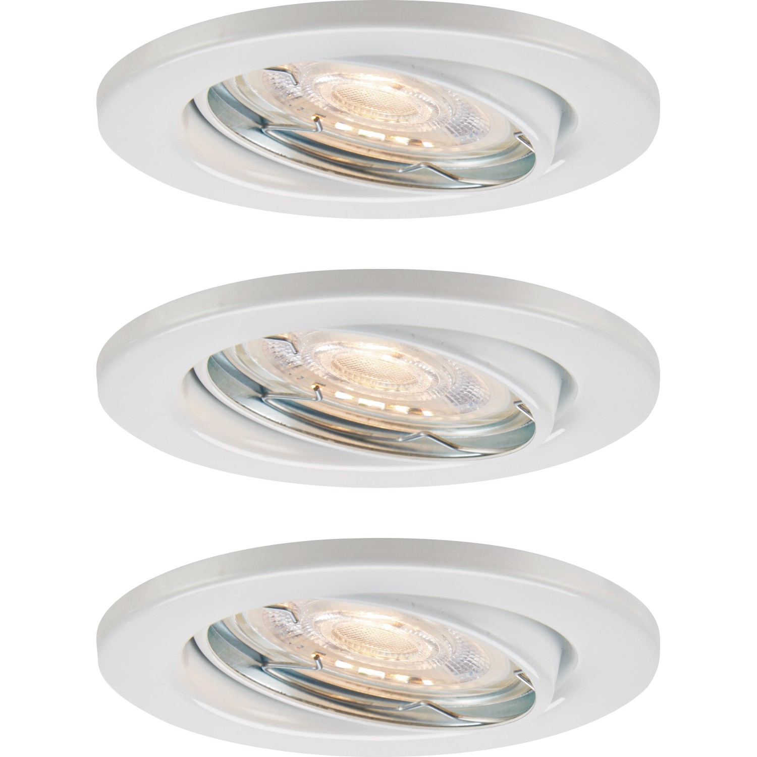 E-shop OBI LED vstavané svietidlo 86R biele GU10, 3,5 W 345lm 3000K, pr. 86 mm, 3 ks