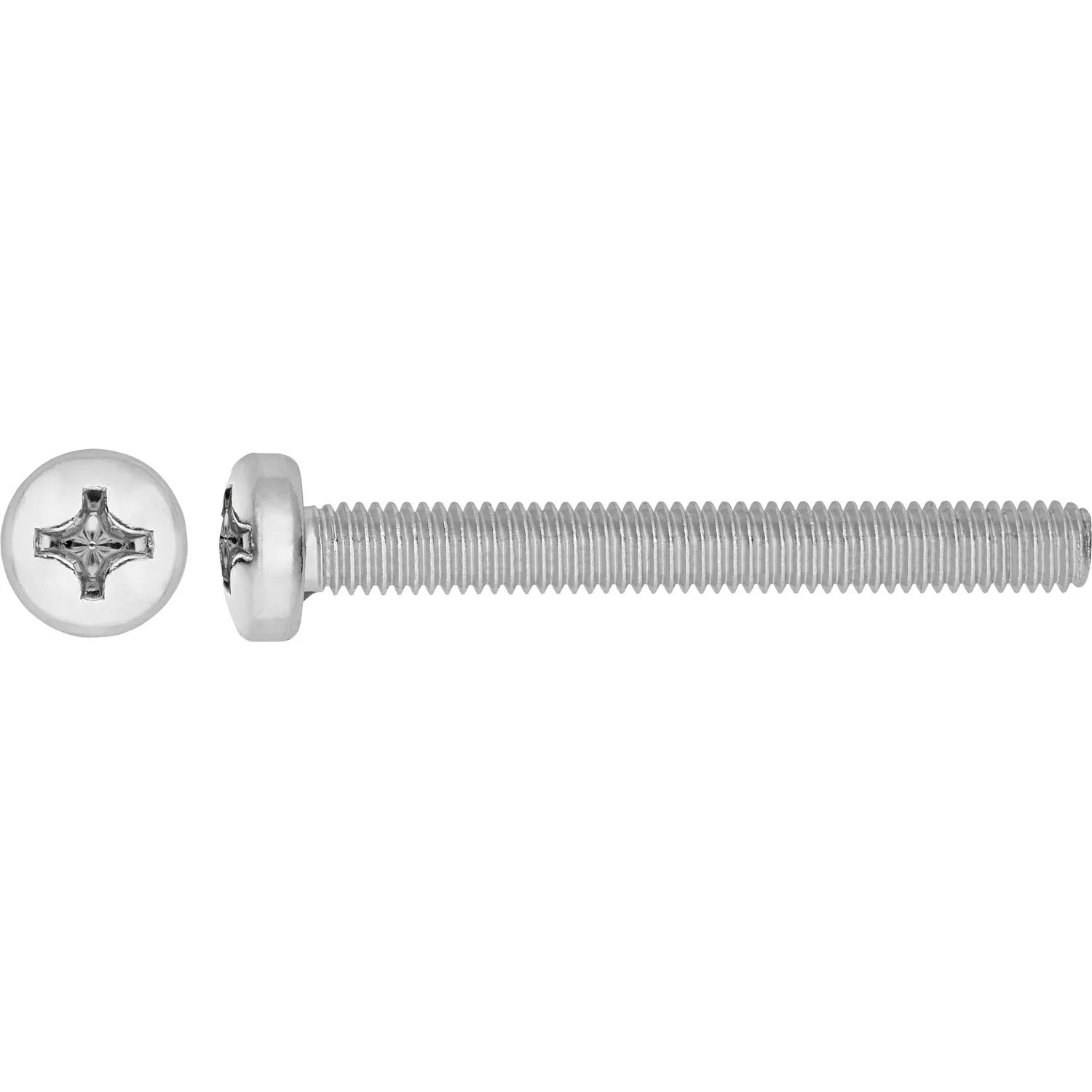E-shop Závitová skrutka s polguľatou hlavou PH3 bielo pozinkovaná M6 x 50 mm - na váhu