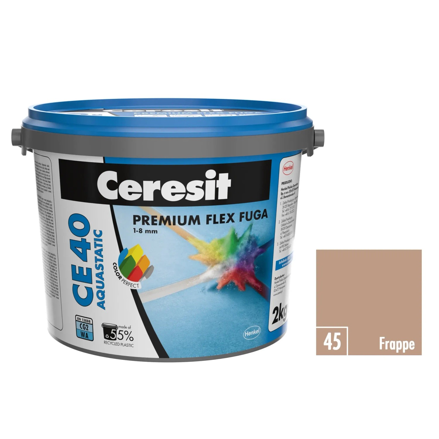 E-shop Ceresit Flexibilná škárovacia hmota CE 40 Aquastatic Frappe, 2 kg