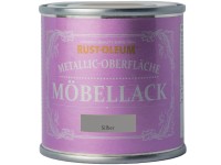 Rust-Oleum Kriedová farba na nábytok, metalická strieborná matná, 125 ml