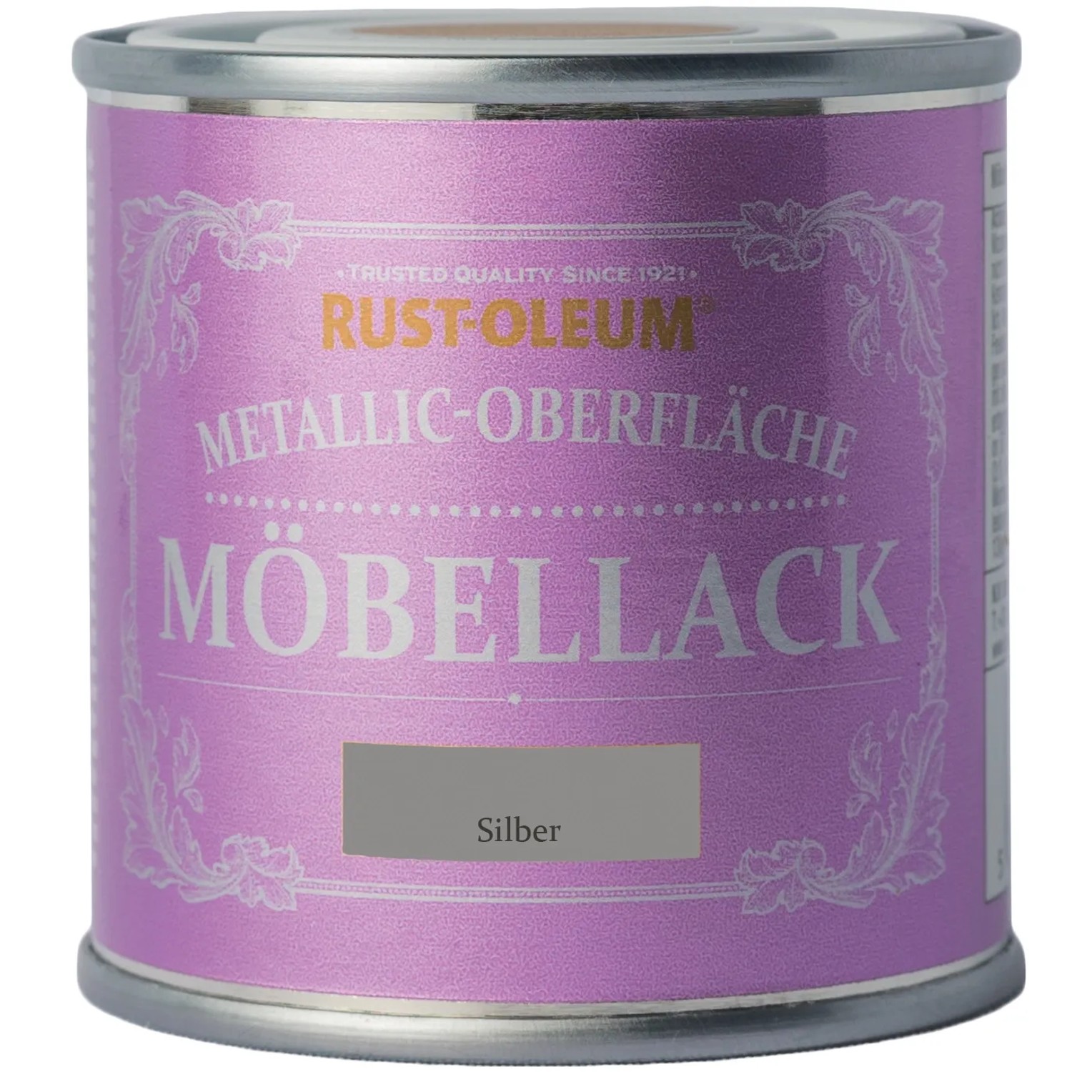 E-shop Rust-Oleum Kriedová farba na nábytok, metalická strieborná matná, 125 ml