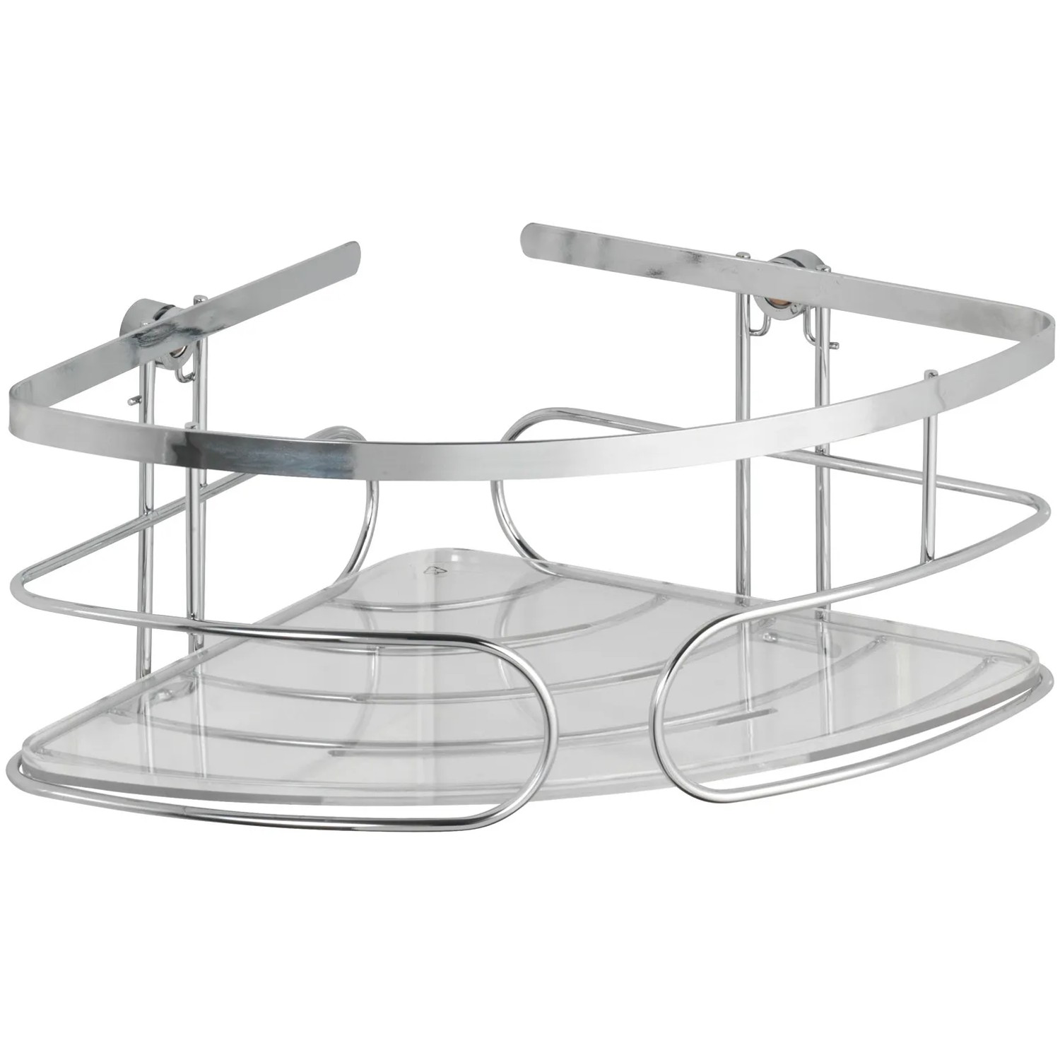 E-shop Wenko Rohový kúpeľňový košík Premium, lesklá nerez 26,5 x 10 x 19 cm