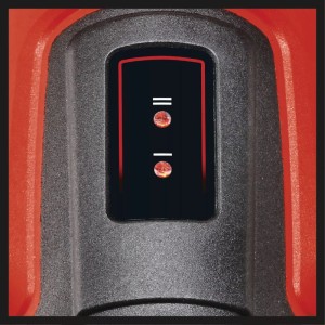 Detailný záber na LED displej akumulátorovej teplovzdušnej pištole Einhell Power X-Change TE-HA 18 Li Solo.