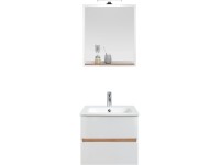 Pelipal Set kúpeľňového nábytku 329 Mila-zrkadlo+skrinka+umývadlo, biela, 61 cm