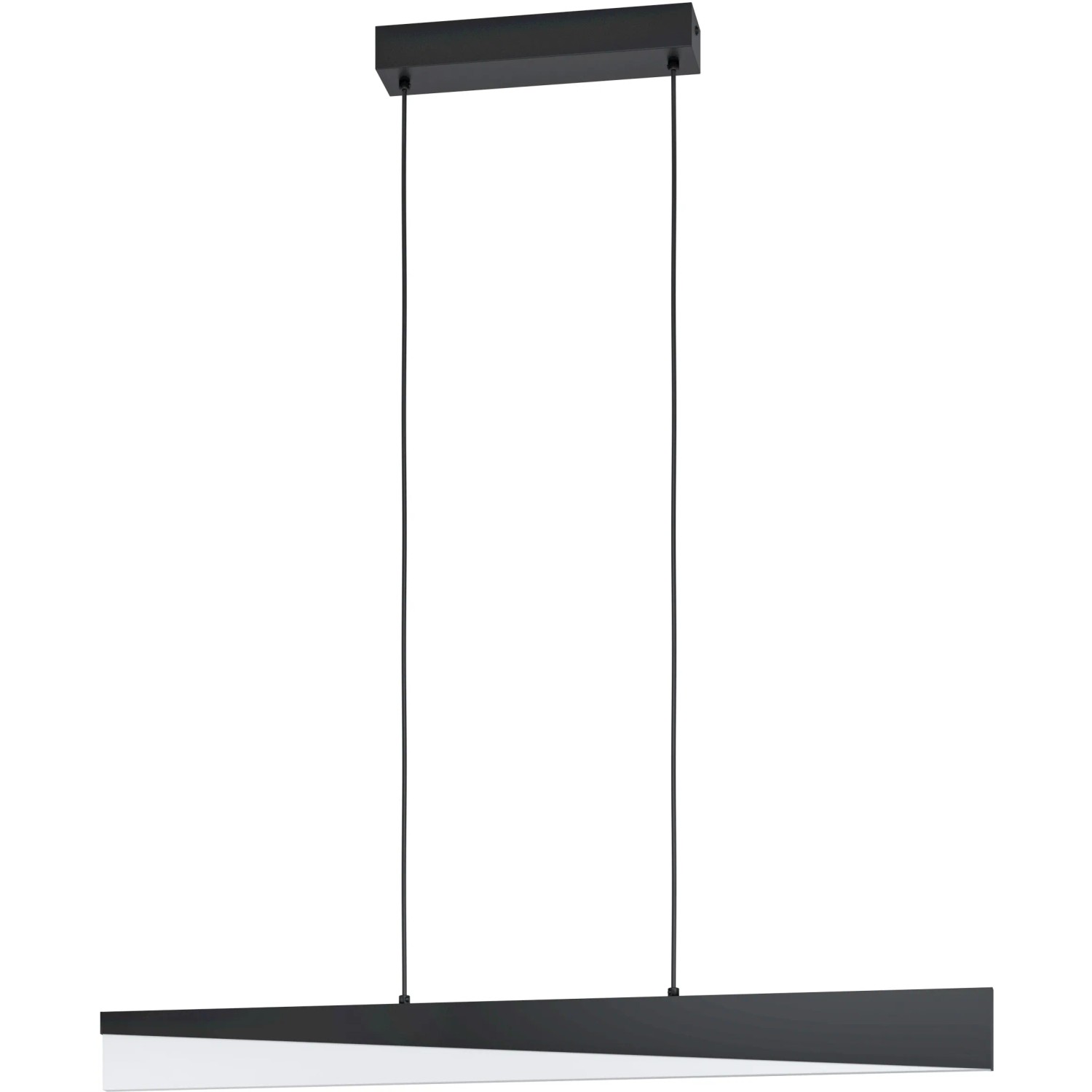 E-shop EGLO Závesné LED svietidlo Isidro čierne satinované, 110 x 6 x 79,5 cm