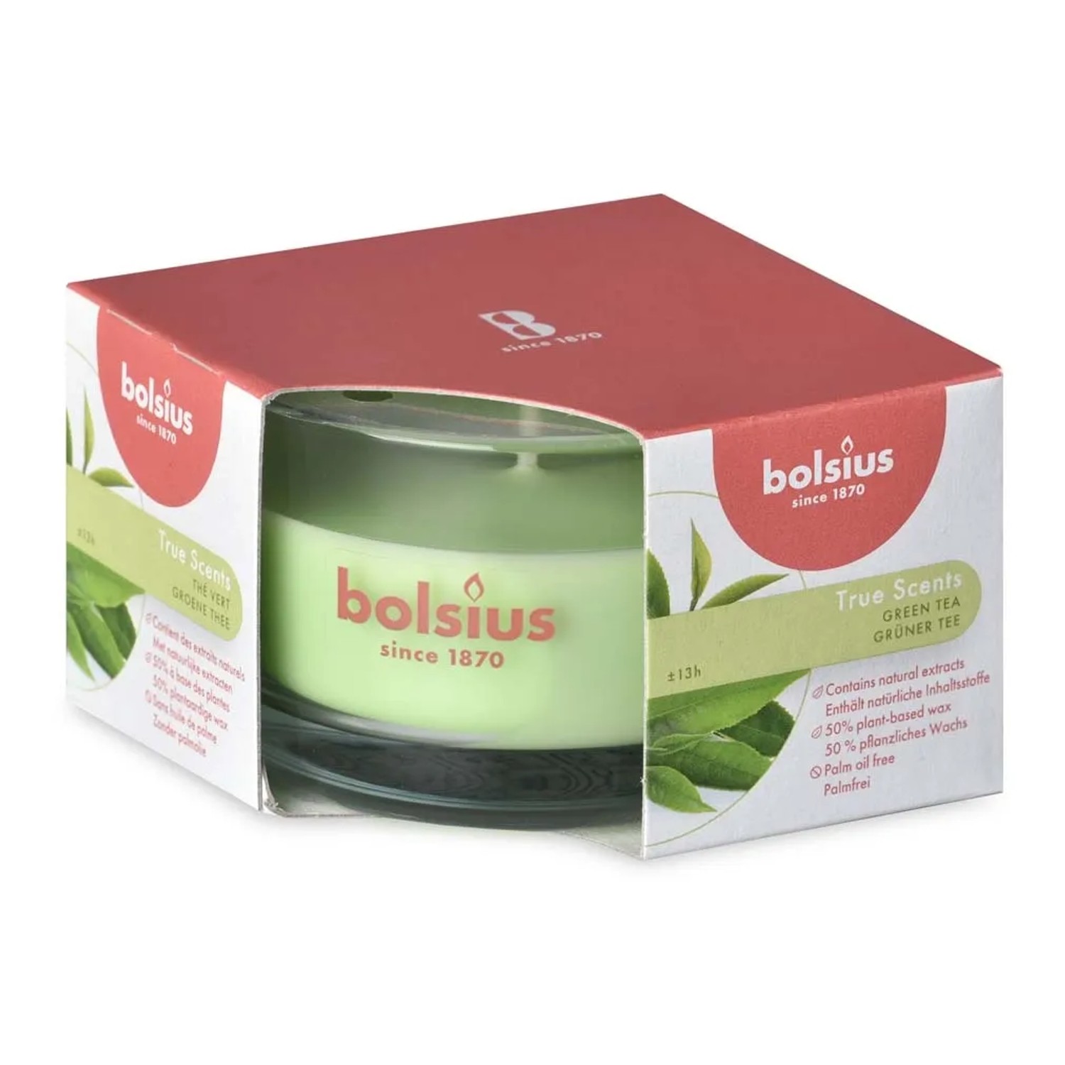 E-shop Bolsius Vonná sviečka v skle Green Tea 80 x 50 mm