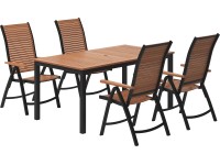 VLC Zostava záhradného nábytku Bonlee hliník/eukalyptové drevo 5dielna