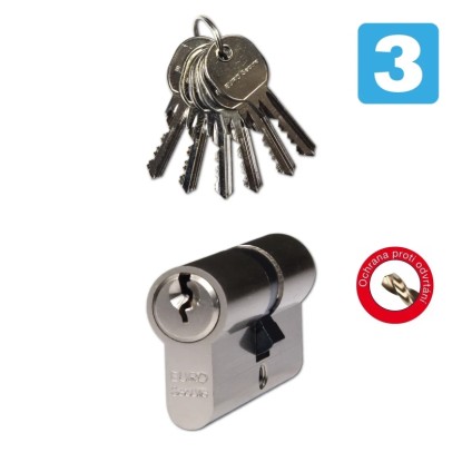 Richter Czech EURO Secure Bezpečnostná vložka 40/45, 6 kľúčov, matný nikel