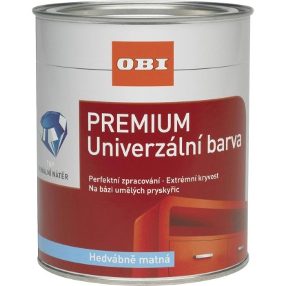 OBI Univerzálna farba PREMIUM hodvábne matná enziánová modrá 2,5 l