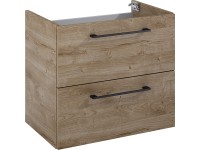 Maximus Skrinka pod umývadlo Cheese, 2 zás., dub Canela + čierne úchytky, 60 cm