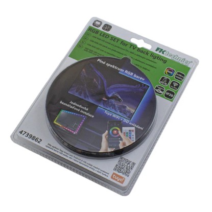 FK technics USB RGB LED pás TV, WiFi s diaľkovým IR ovládačom 6W, 260lm, 4x50cm