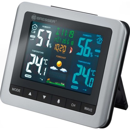 Meteorologická stanica strieborná/čierna