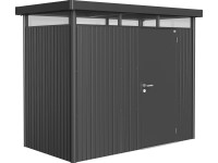 Biohort Plechový domček HighLine H1 stand. dvere, tm.sivá, 275 x 155 x 222 cm