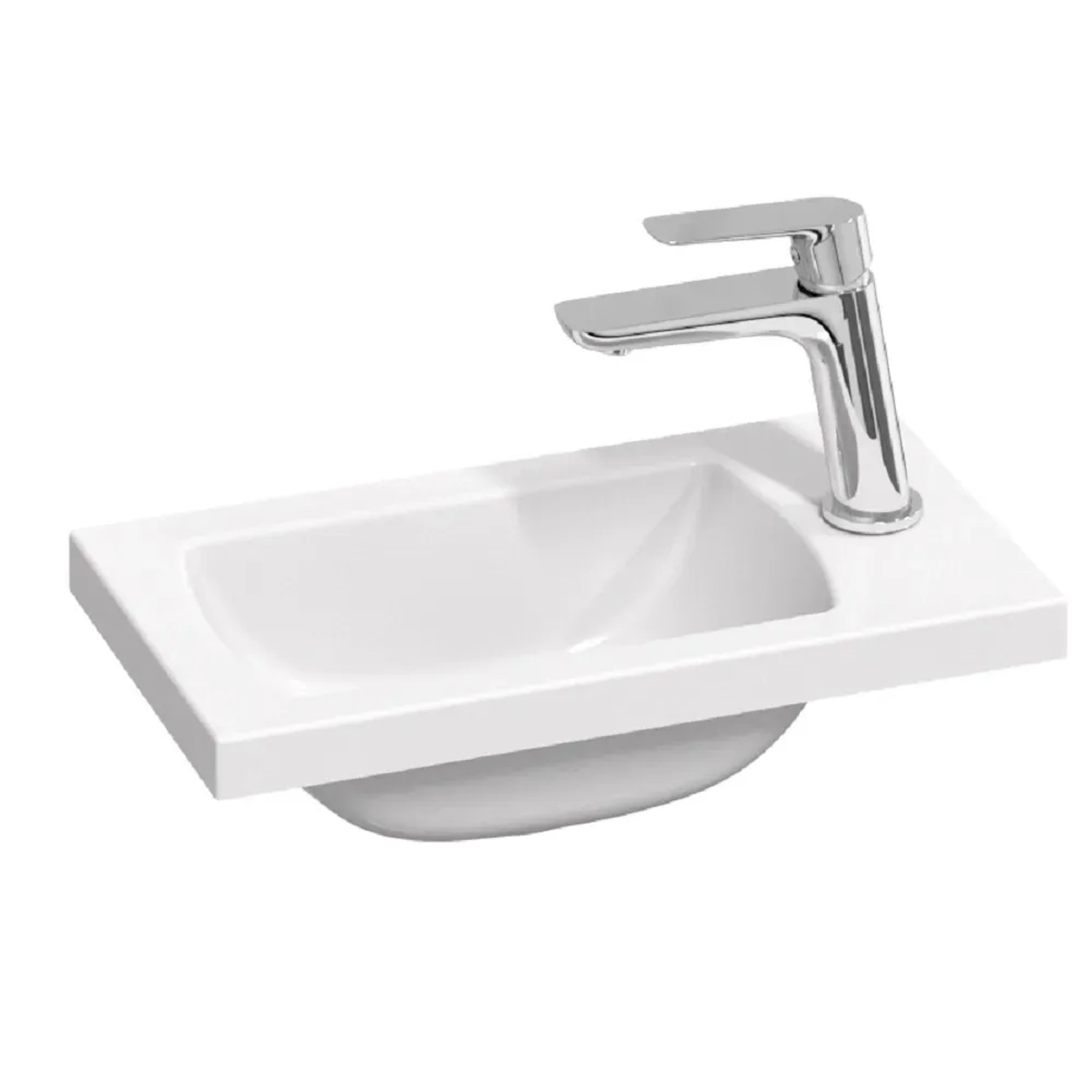 E-shop RAVAK Umývadlo Classic II 400, liaty mramor, biela, 40 x 22 cm