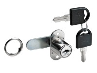 Hettich Nábytkový zámok s cylindrickou vložkou, 2 kľúče, poniklovaný, 18 mm