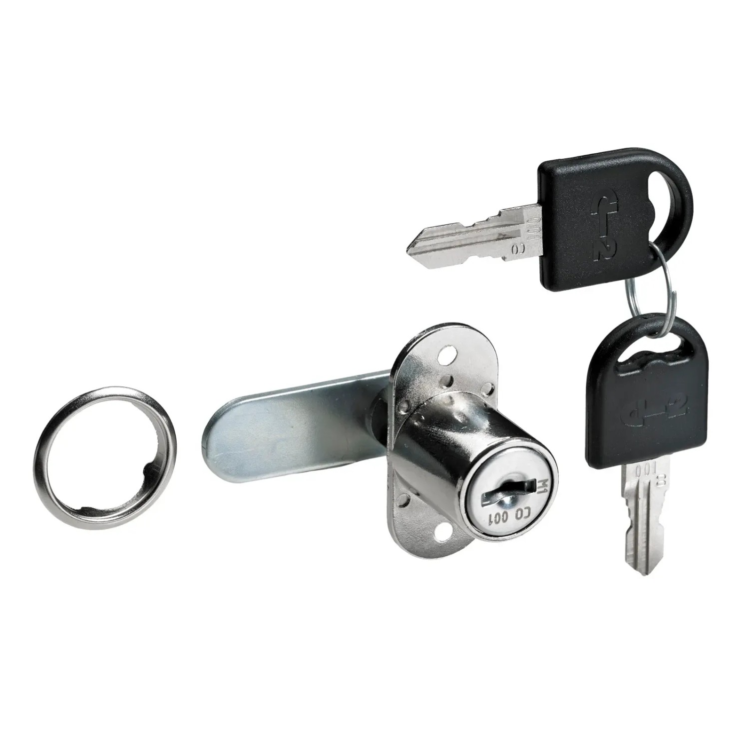 E-shop Hettich Nábytkový zámok s cylindrickou vložkou, 2 kľúče, poniklovaný, 18 mm