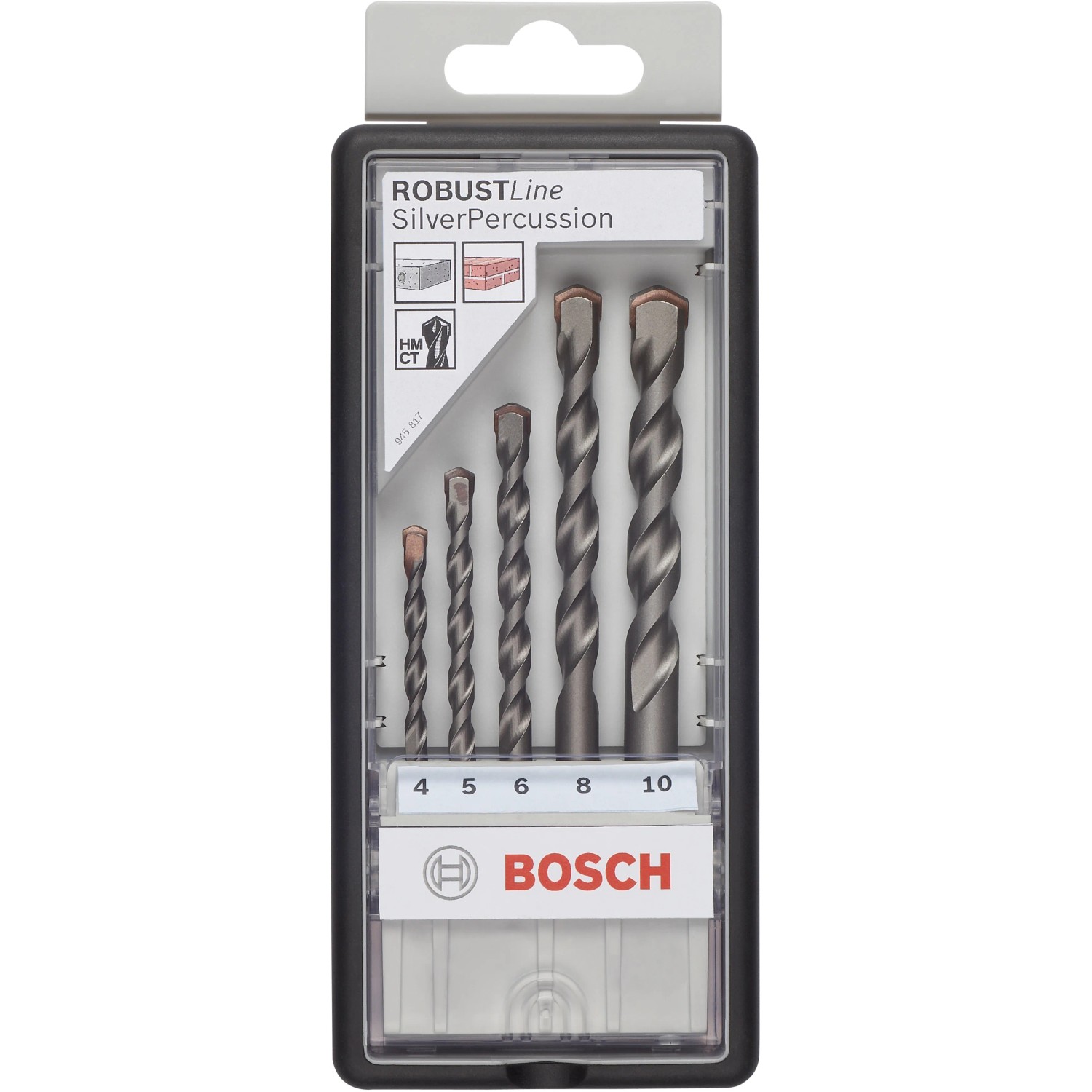 E-shop Bosch Sada špir. vrtákov do betónu CYL-3 Silver Percussion, 5diel (4/5/6/8/10mm)