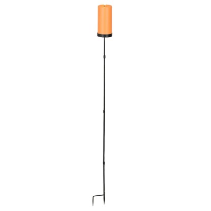 Kaemingk Solárna plastová sviečka oranžová pr. 7 x 117 cm