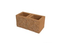 DITON Plotová tvárnica s fazetou A jednostranná okrová 38,5 x 19 x 19 cm