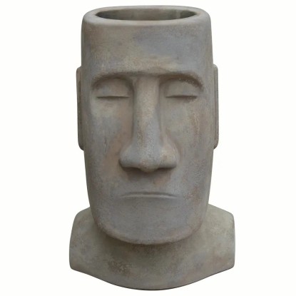 Kvetináč hlava MOAI antická terakota 41 x 24 x 27 cm