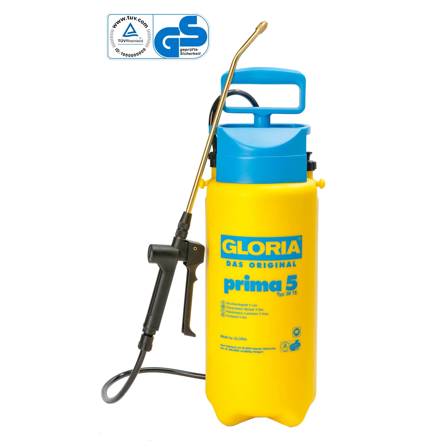 E-shop Gloria Tlakový postrekovač PRIMA 5, 3 bar, 5 l