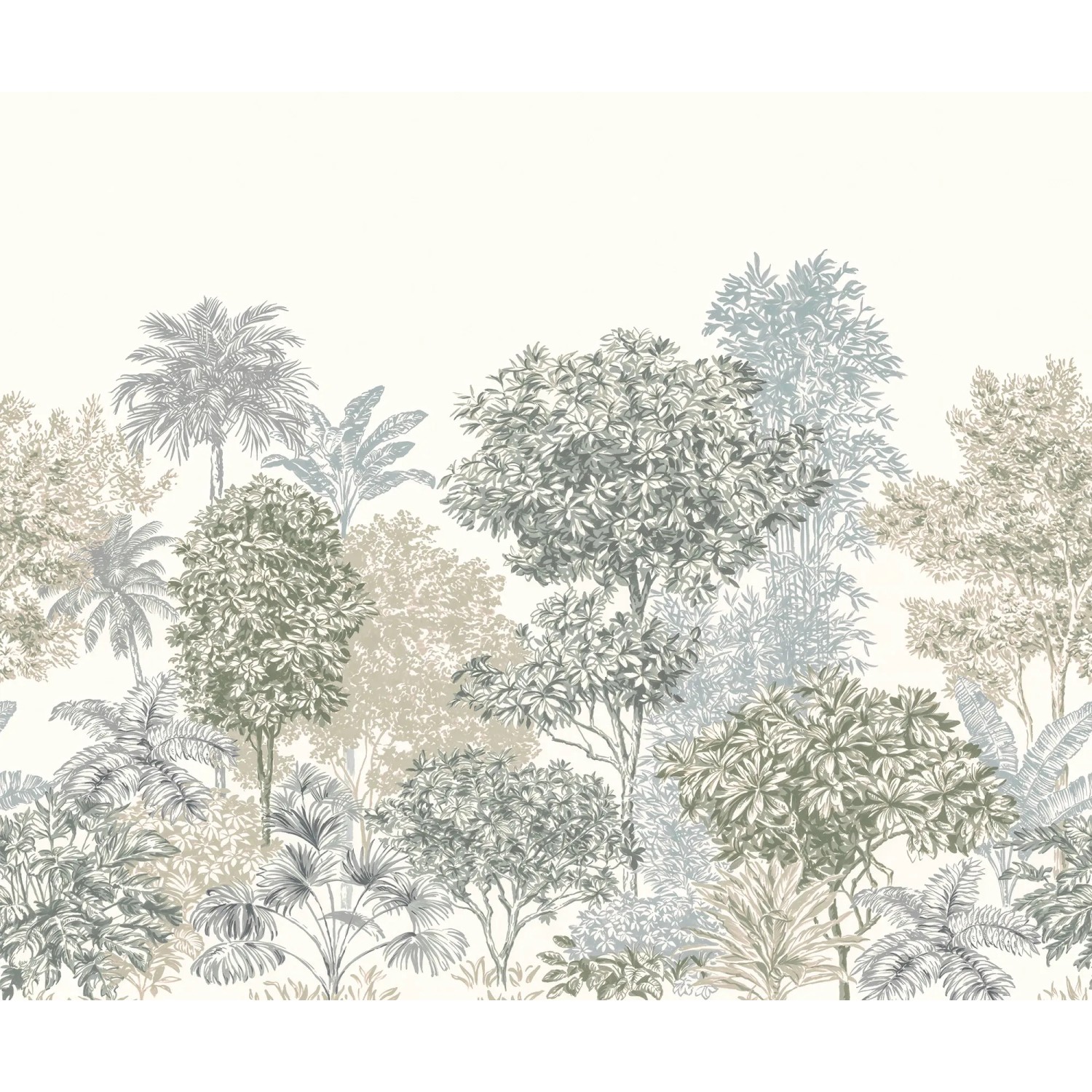 E-shop Komar Vliesová fototapeta Painted Palms, 300 x 250 cm