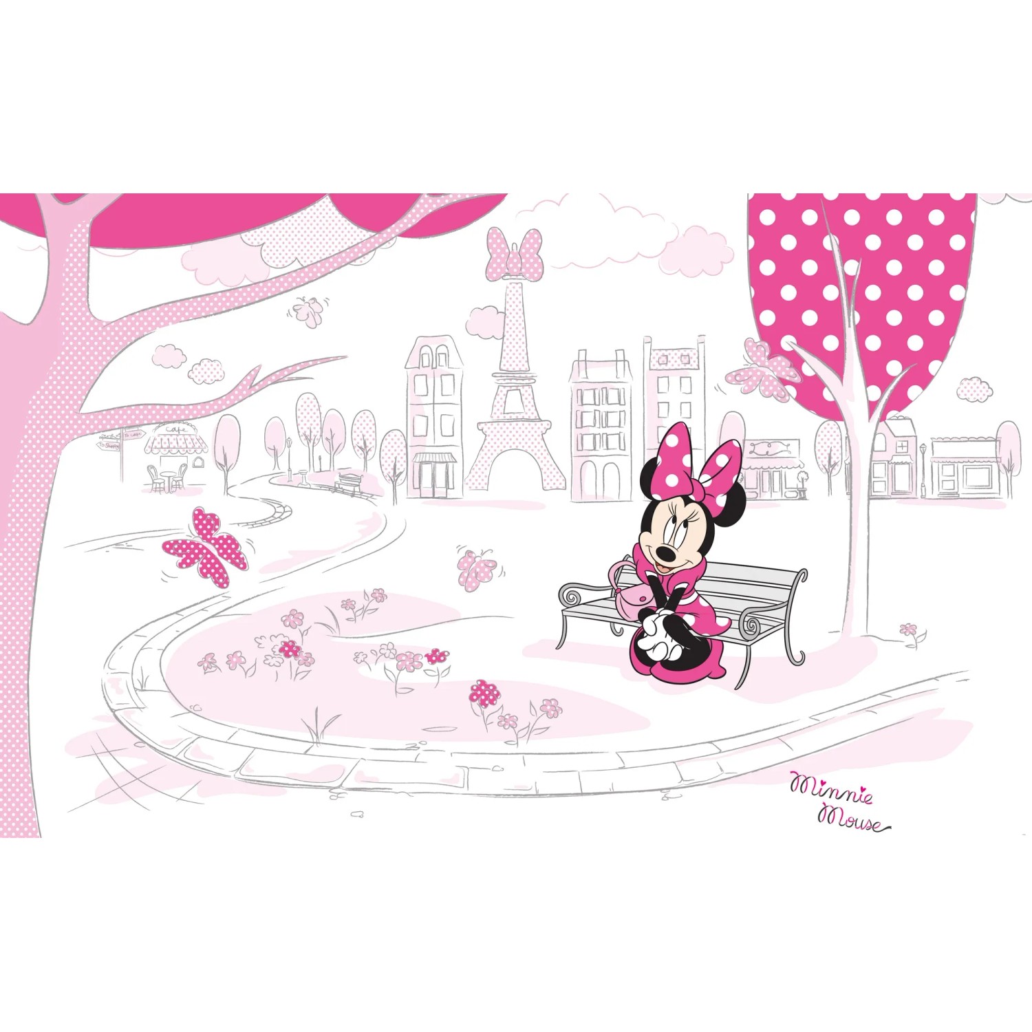 E-shop Komar Vliesová fototapeta Minnie in Paris 400 x 250 cm