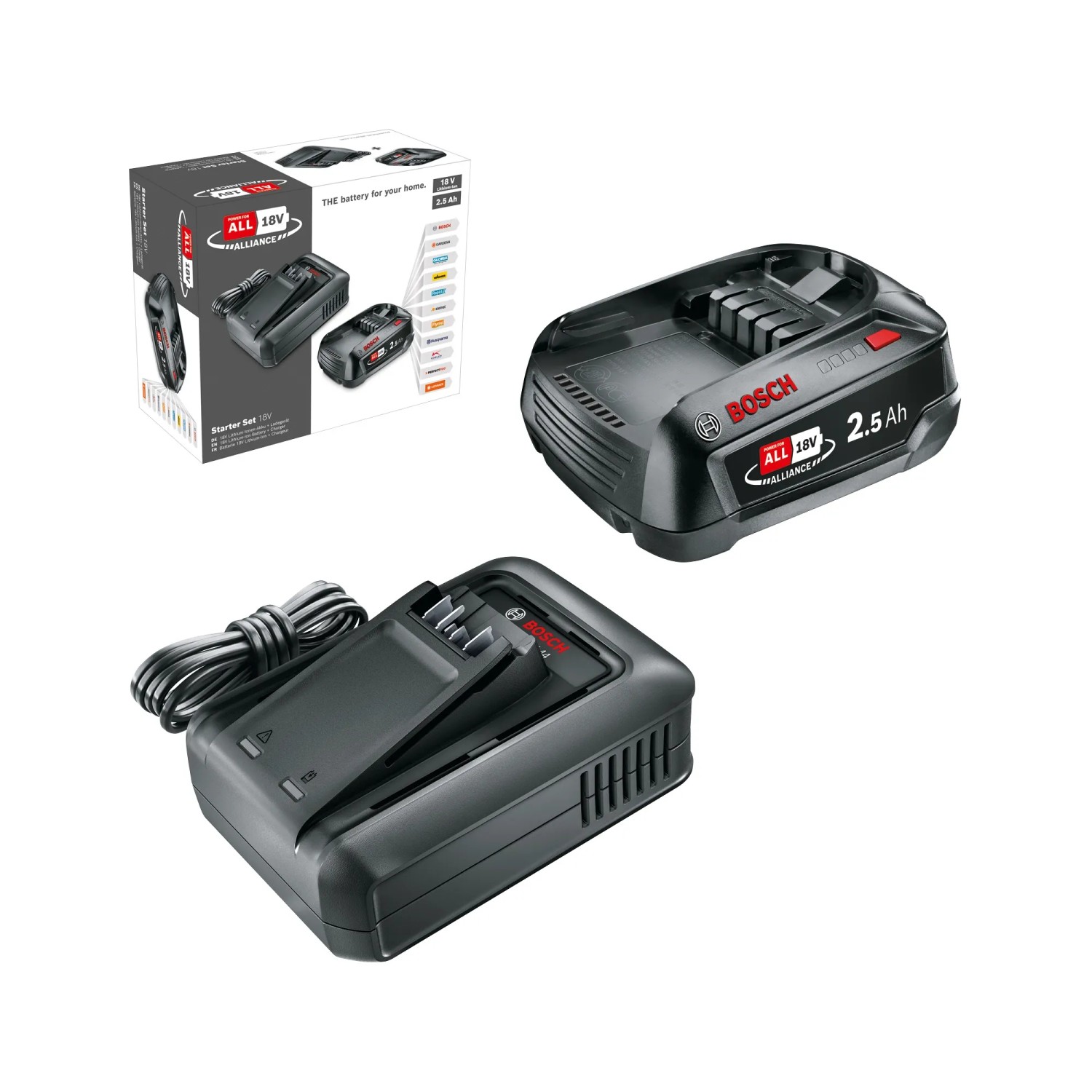 E-shop Bosch Štartovacia sada 18 V (1 x 2.5 Ah + AL 18V-44)