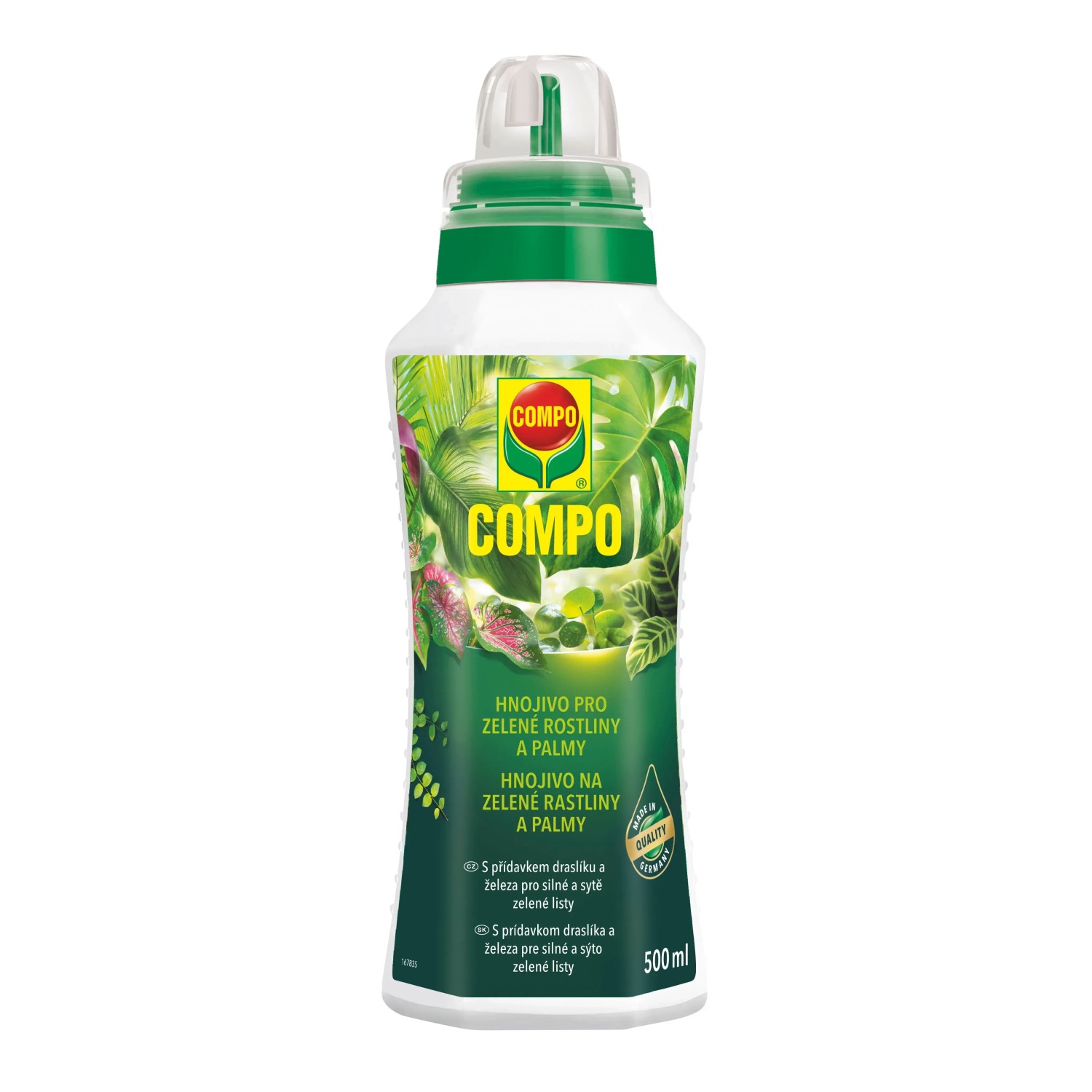 E-shop COMPO Hnojivo na zelené rastliny a palmy 500 ml