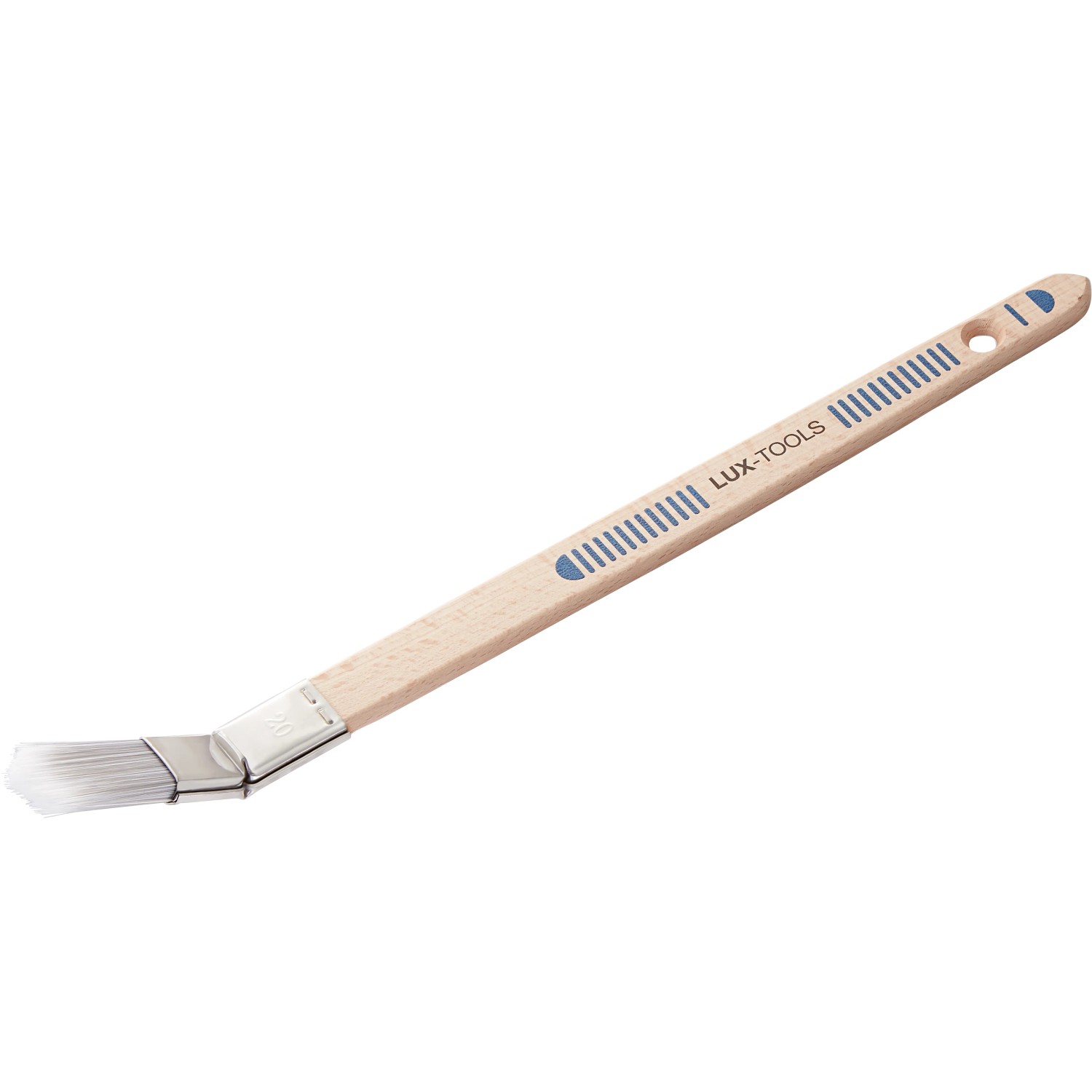 E-shop LUX-TOOLS Plochý štetec lakovací zakrivený, drevená rukoväť, 20 mm