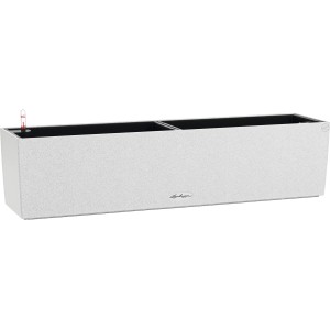 Lechuza Balconera Stone 80, kremenná biela, 79 cm. Kvetináč so zavlažovacím systémom.