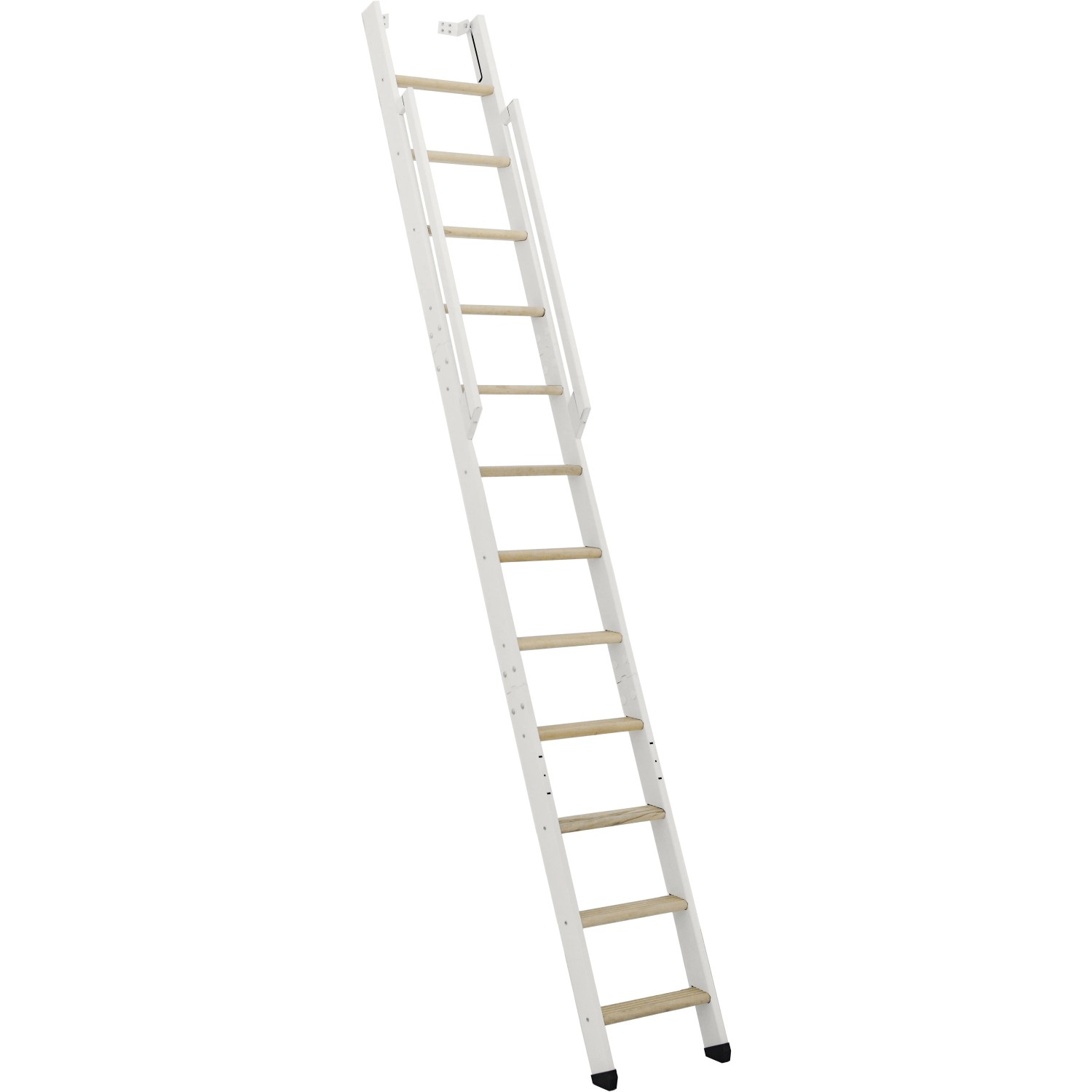 E-shop Minka STAIRS Priame rebríkové schodisko Strong smrk/biela, 12 schodov, 290 cm