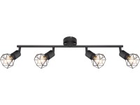 GLOBO 4bodové svietidlo XARA I čierna E14 40 W 600 x 80 x 195 mm