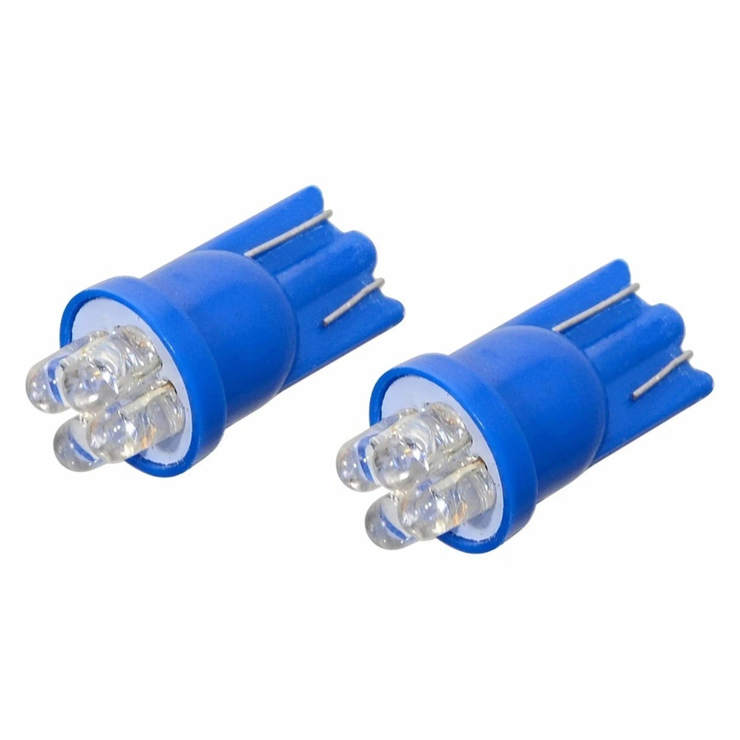 E-shop COMPASS Žiarovka 4LED 12V T10 modrá, 2 ks