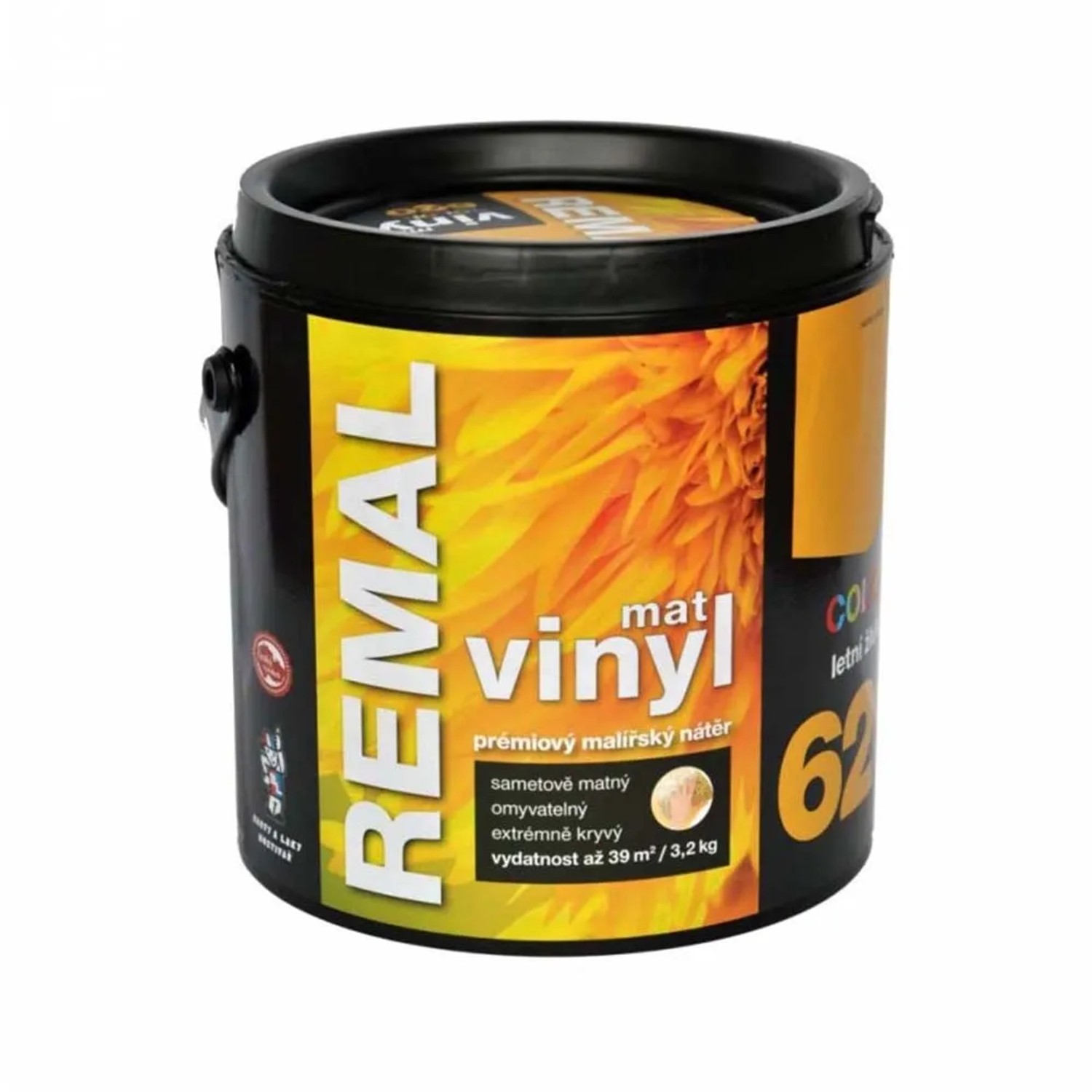 E-shop REMAL Vinyl COLOR Mat Prémiový maliarsky náter 620 letná žltá 3,2 kg