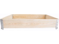 UPYARD Drevený vyvýšený záhon GardenBox ECO, prírodný, 120 x 80 x 19,5 cm