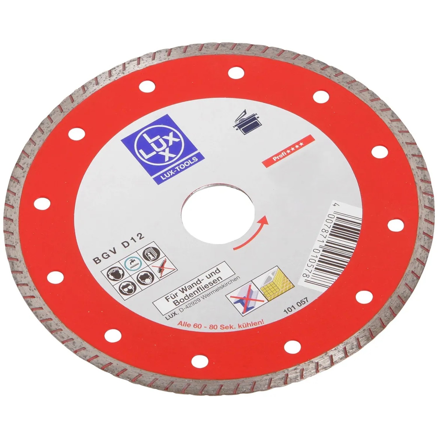 E-shop LUX-TOOLS Diamantový rezný kotúč na dlažbu a kameň, pr. 125x22,23/7 mm