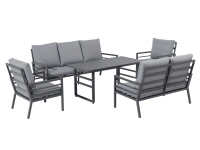 Doppler Záhradná súprava hliníková Manhattan antracit, 5-dielna