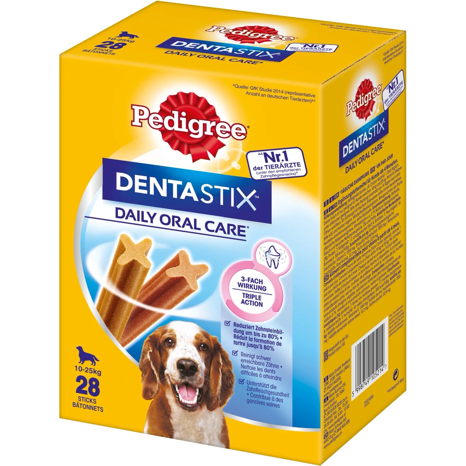 E-shop Pedigree Žuvacia pochúťka pre psov Denta Stix Medium, 28 ks
