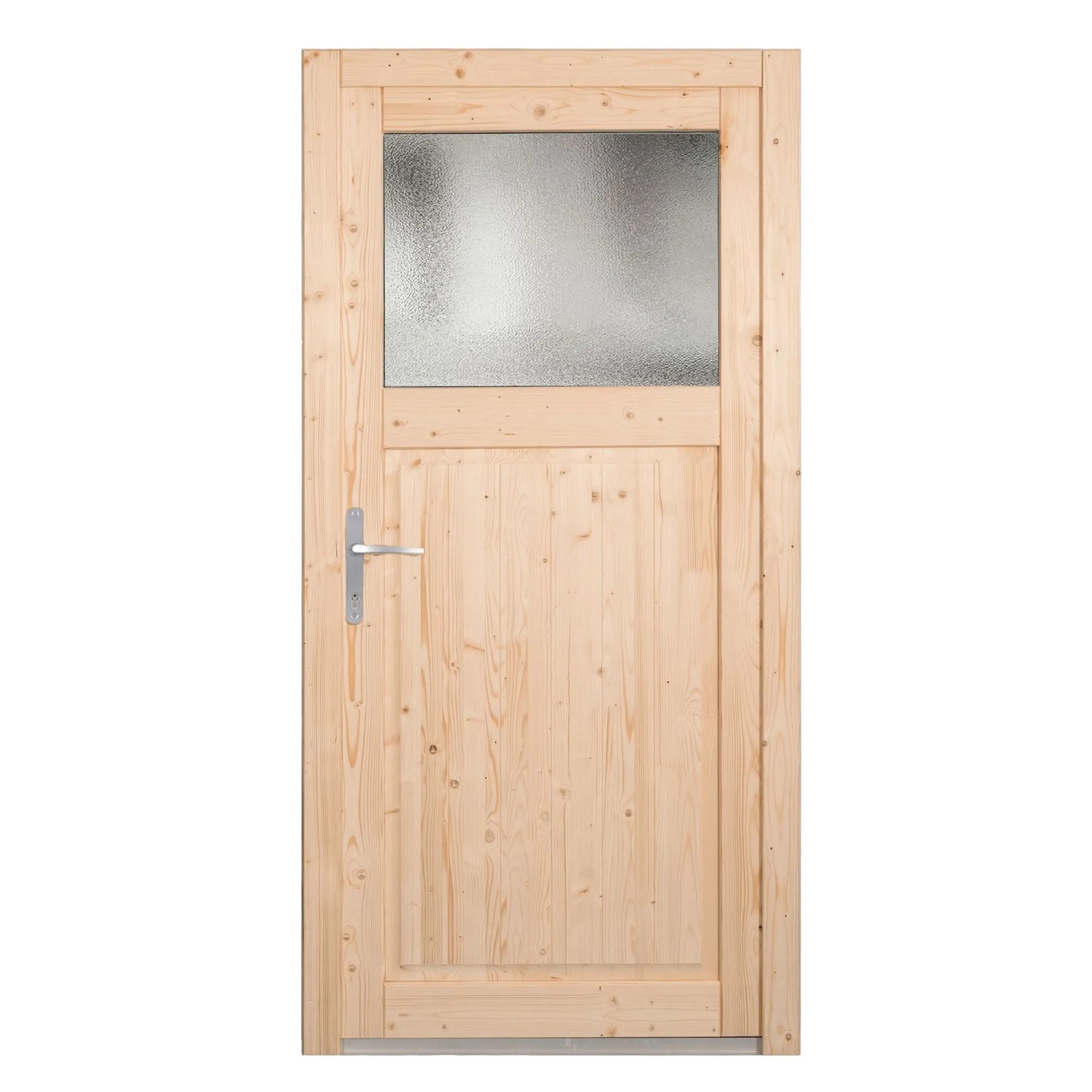 E-shop PANTO Drevené vedľajšie vchodové dvere NET-501 prírodný smrek, 88 x 198 cm, Ľ