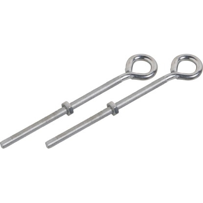 LUX-TOOLS Upínacia skrutka s okom pozinkovaná oceľ, 2 ks, M6 x 100 mm