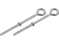 LUX-TOOLS Upínacia skrutka s okom pozinkovaná oceľ, 2 ks, M6 x 100 mm