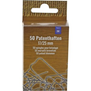 Balenie 50 patentných sponiek typu 17/25 na upevnenie floristických prác.